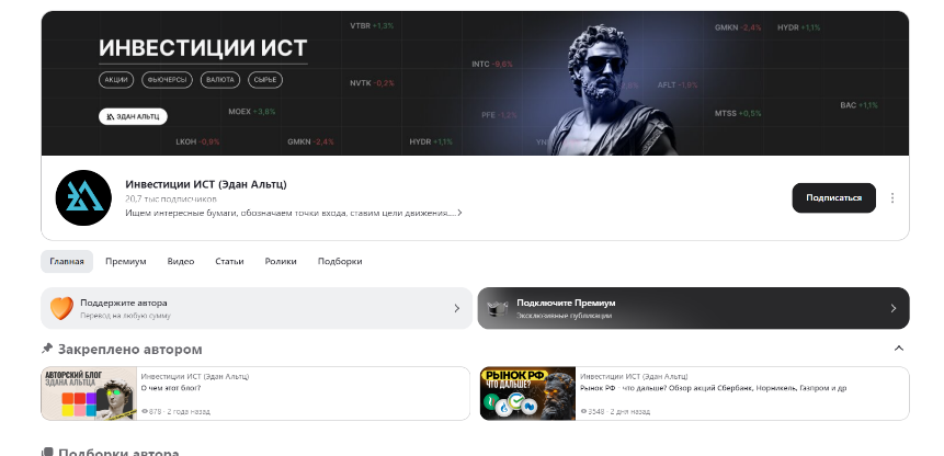 инвестиции ист дзен яндекс