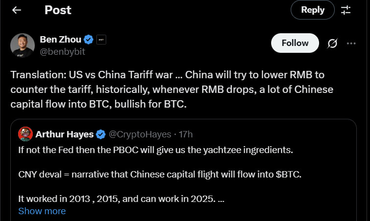 Слабый юань и бегство капитала из Китая могут запустить новый рост Биткоин — CEO Bybit