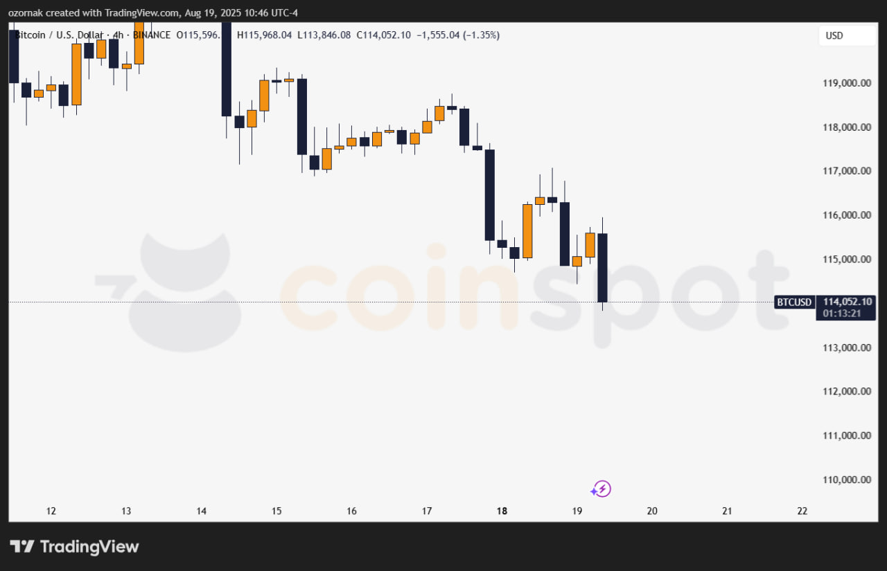 Рынок криптовалют снижается на фоне геополитической неопределенности