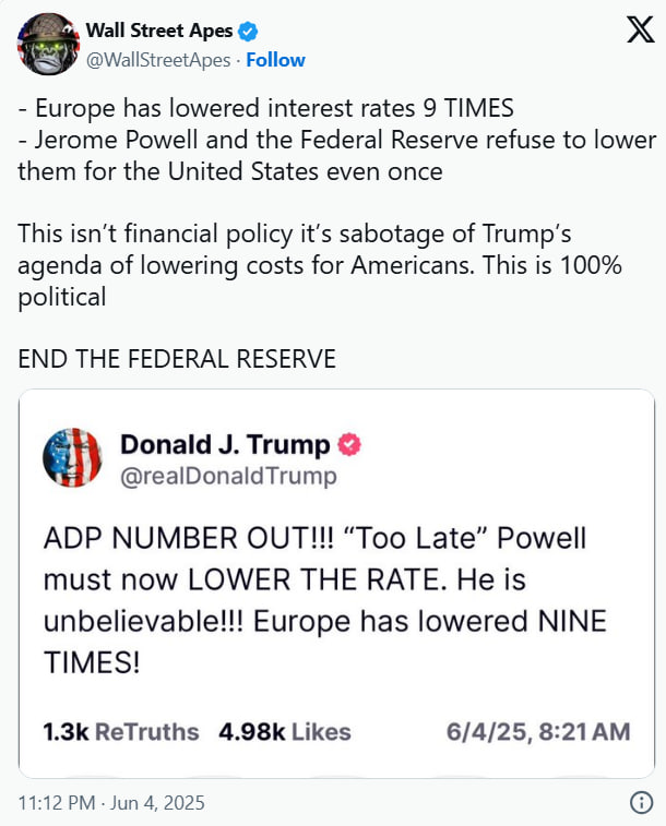 Трамп готовит замену главы ФРС — в Белом доме обсуждают кандидатуру Бессента