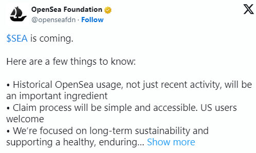 OpenSea запускает токен SEA на фоне масштабного обновления