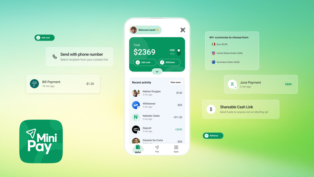 Кошелек MiniPay на базе Celo стал доступен на iOS и Android в более чем 50 странах