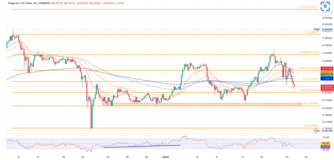 Активность китов Dogecoin растет на фоне падения цены 