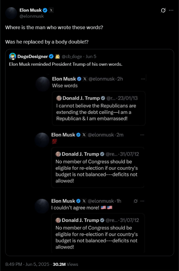 Elon Donald Conflict