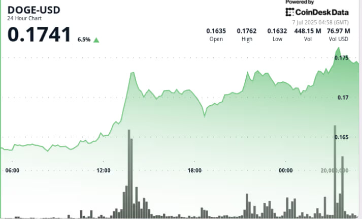 Dogecoin взлетает на фоне запуска политической партии Илона Маска. Киты возвращаются в рынок
