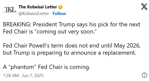 Трамп намекает на замену главы ФРС — биткоин реагирует ростом, рынки в напряжении