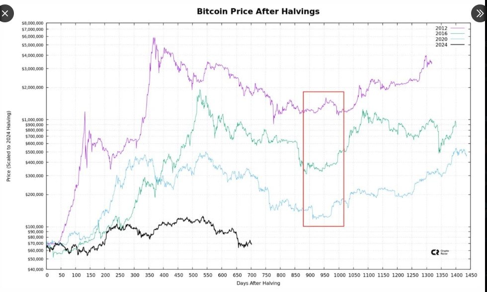 btc price after halvings