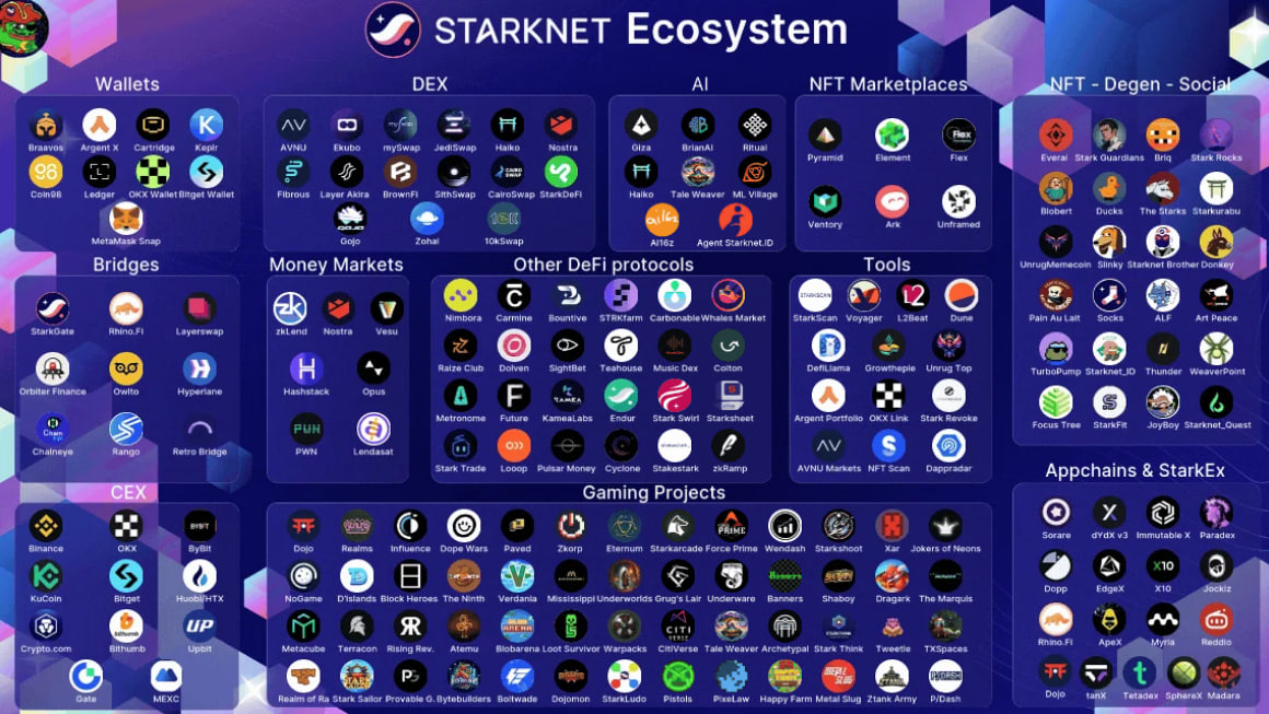 Starknet расширяет экосистему: рост проектов и новые тренды в 2025
