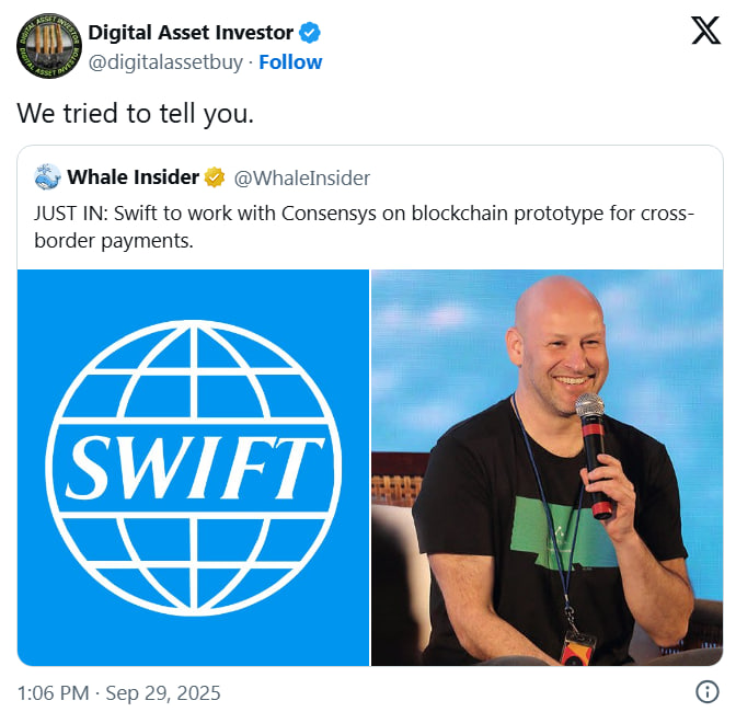 SWIFT запускает блокчейн-партнерство с Consensys для тестирования прототипа международных платежей.