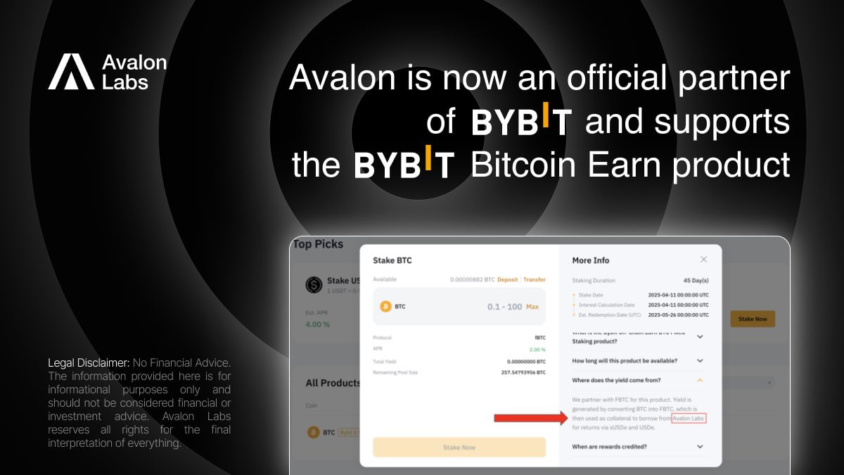 Bybit подключает Avalon: CeDeFi-мост откроет доходность в биткоине
