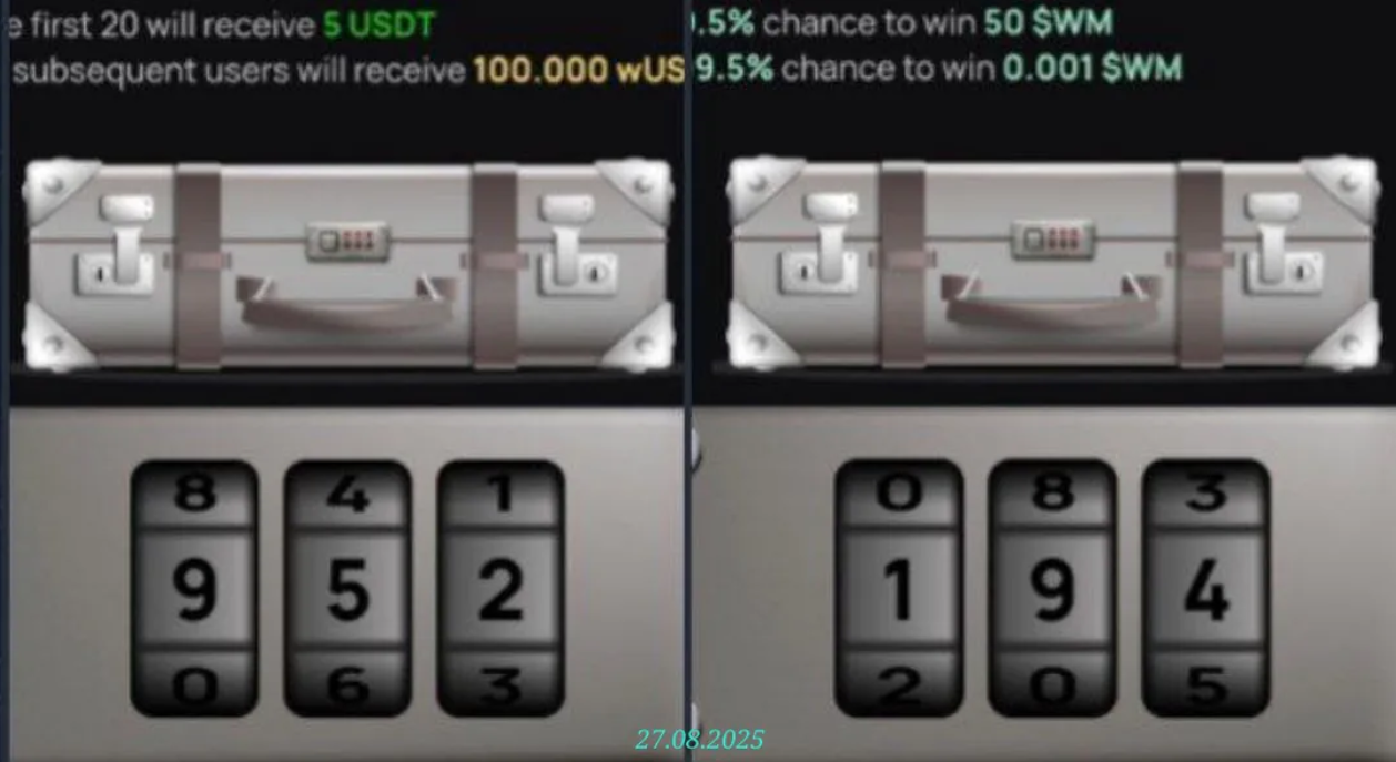 WeMine код сегодня